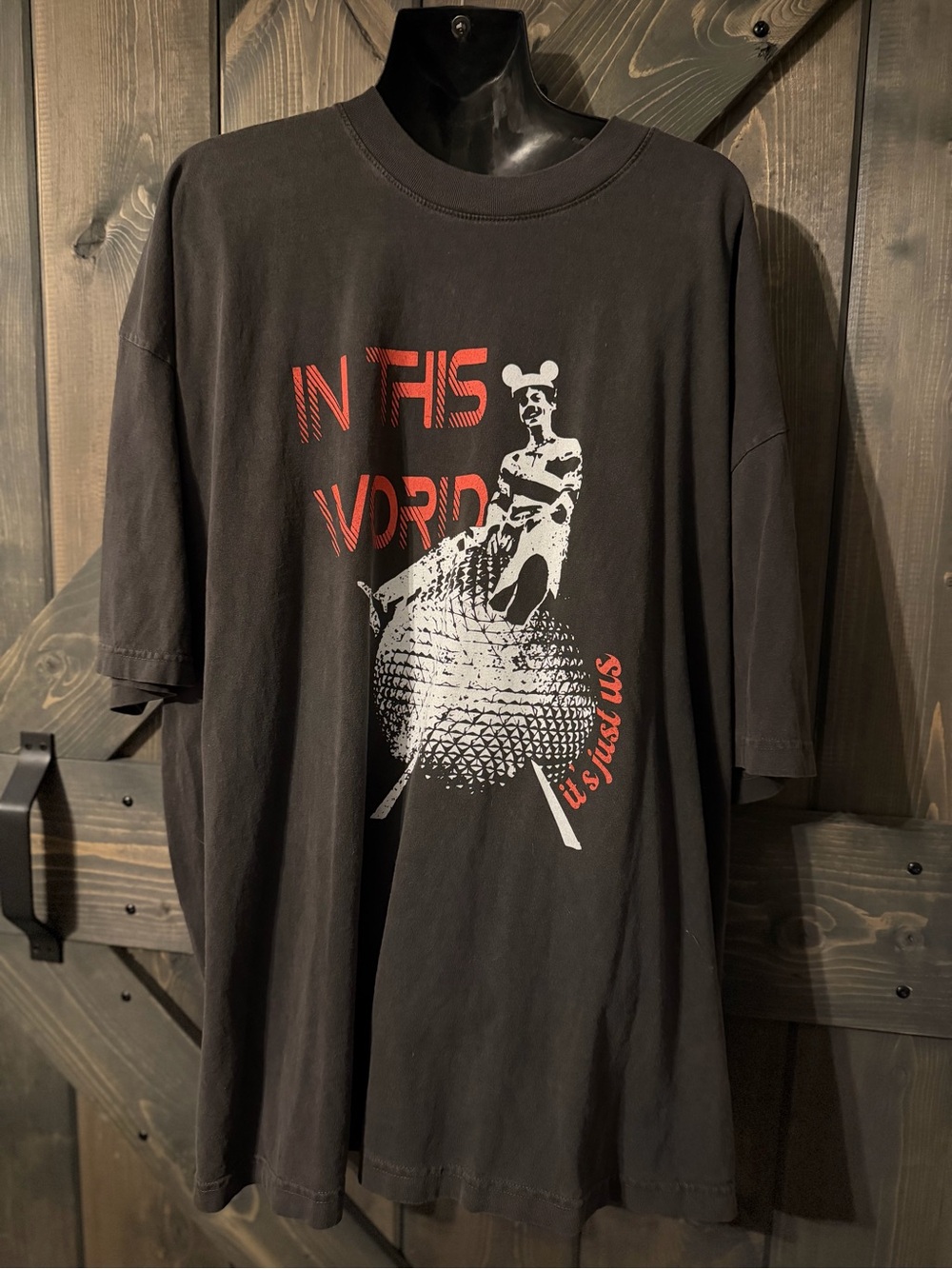 Harry Syles Disney Epcot Mashup T-Shirt ‘IN THIS WORLD IT’S JUST US' 2XL